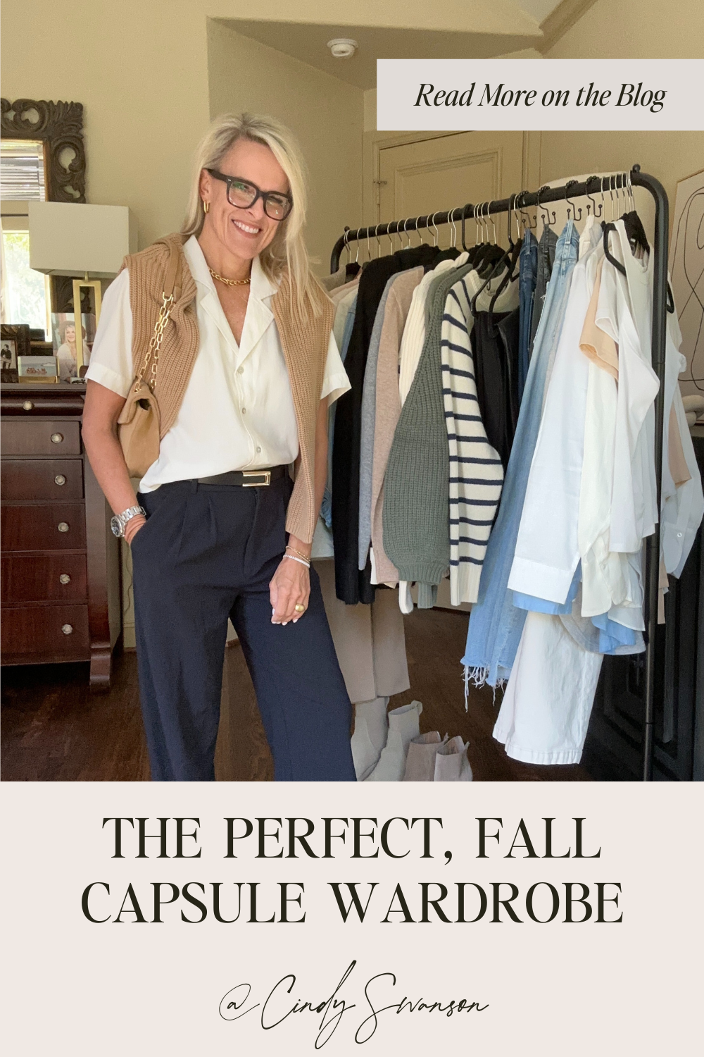 fall fashion, fall capsule wardrobe, fashion over 40, Cindy Swanson, fall capsule, neutral clothing